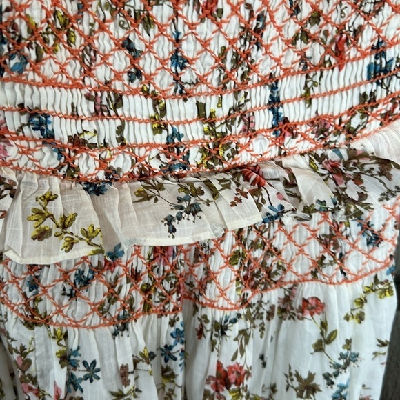 Anthropologie Floral Midi Dress with Ruffle Details size Small - Picture 10 of 16
